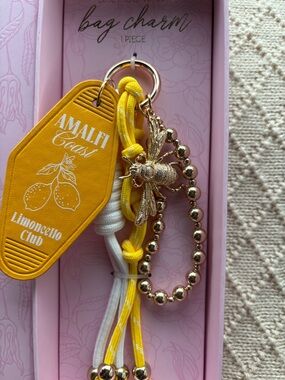 Bag charm Yellow Bee Bag Charm